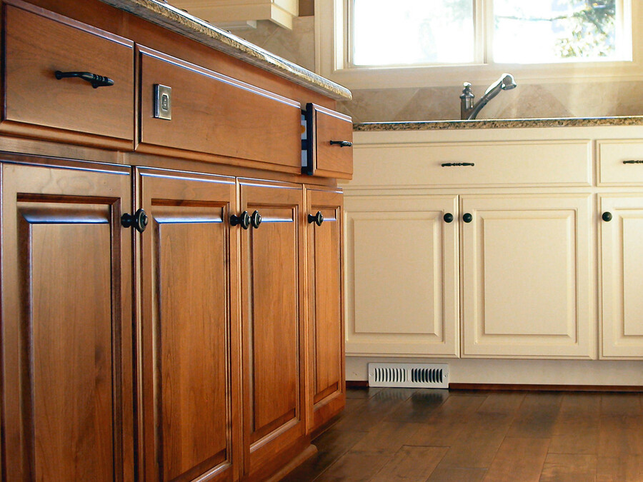 KSG Superior Painting LLC finishes cabinets